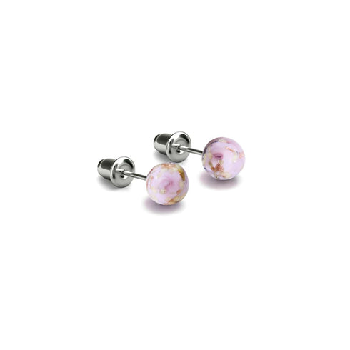 Periwinkle | .925 Sterling Silver | Mini Firefly Glass Stud Earrings